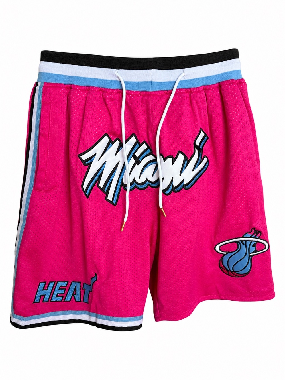 Just Don Miami Heat Vice Pink Mesh Basketball Shorts Size L nwot
